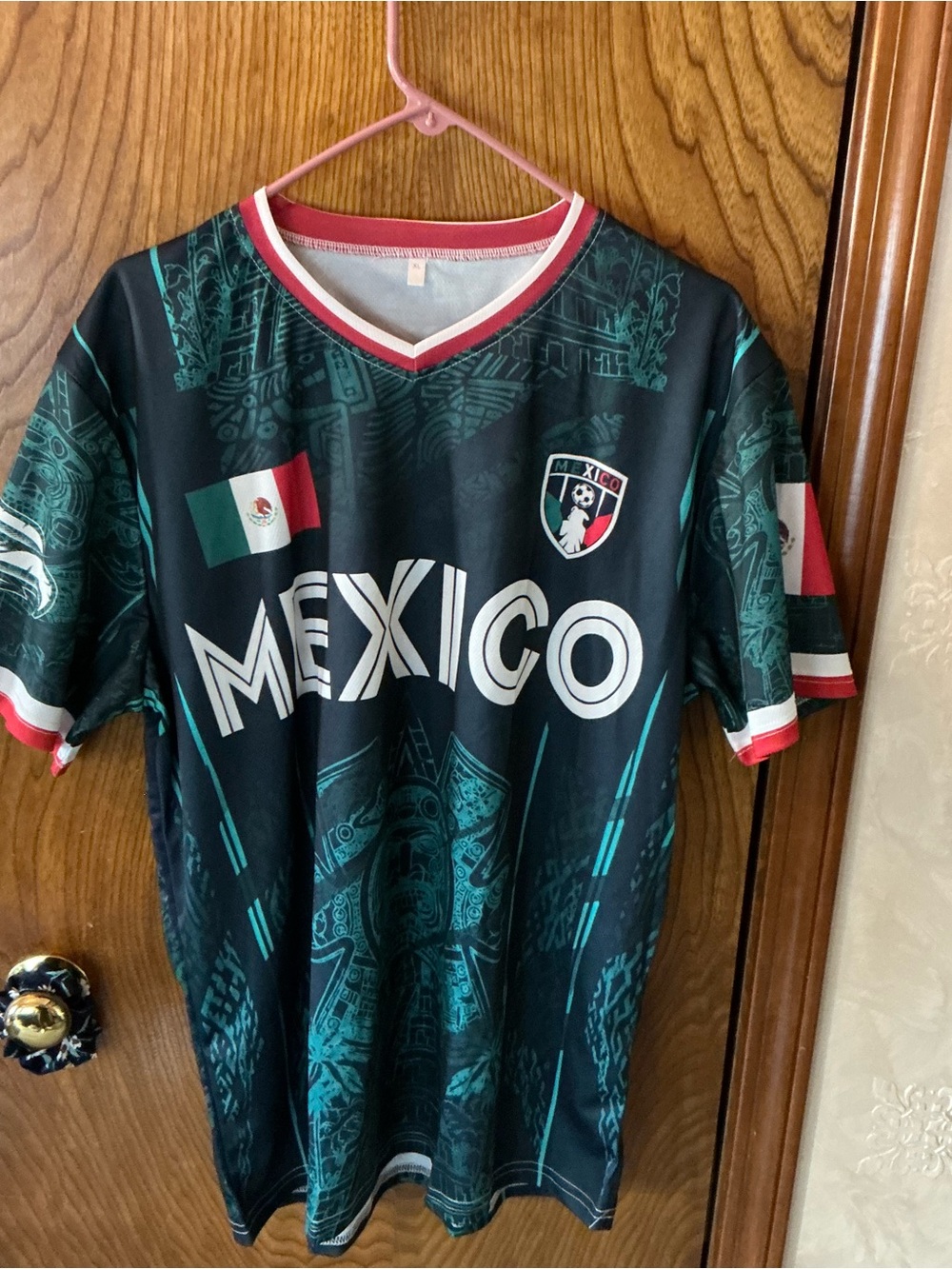 Mexico Graphic mens ,Soccer Jersey - Black & Teal